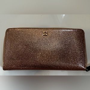Kate Spade Large wallet. Sparkly pink